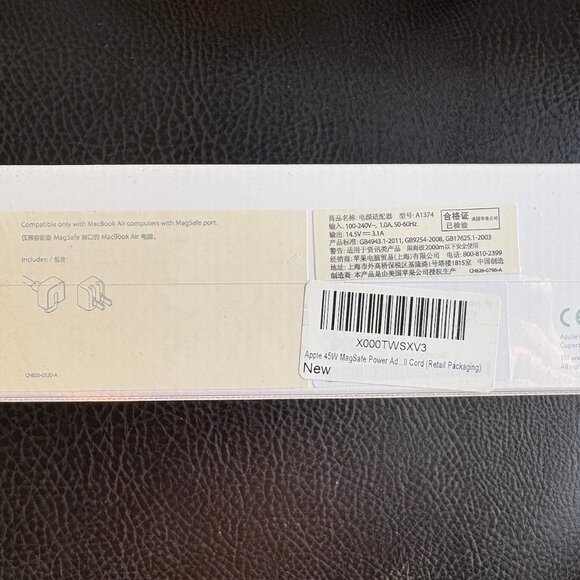 Apple 45w MagSafe Power Adapter for Macbook Air New Unopened Box - Picture 2 of 5